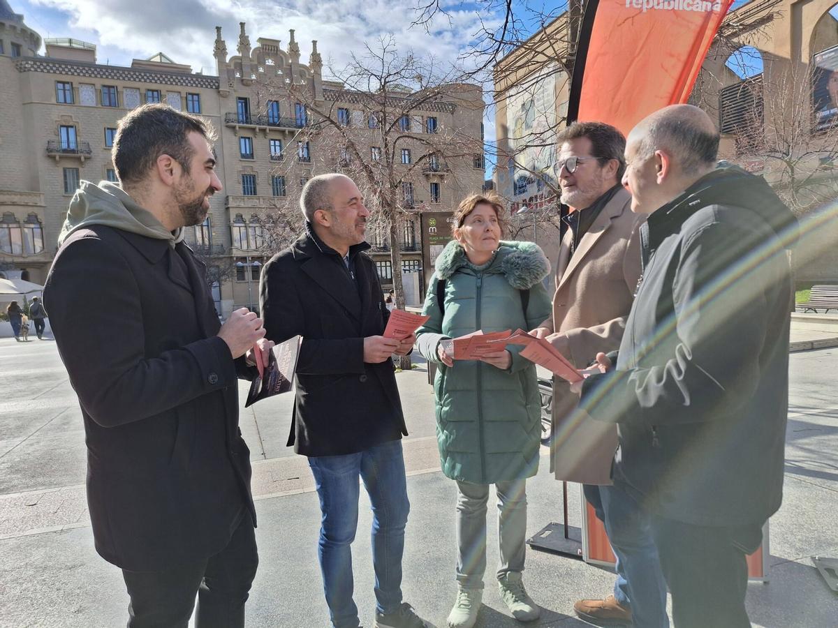 D'esquerra a dreta, Garcia, Aloy, Clotet, Albert i Sixto, aquest dissabte a Sant Domènec