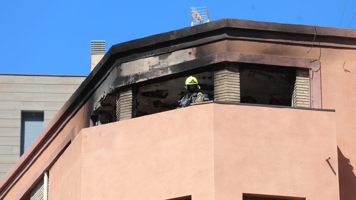 Incendio en la calle Cortes de Aragón de Zaragoza