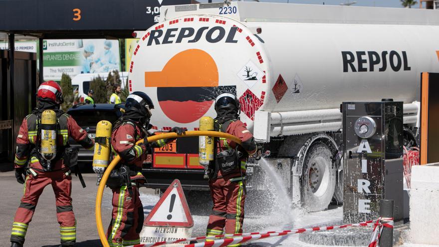 Bomberos y Policía Local de Cartagena participan en un simulacro de incendio en Mandarache