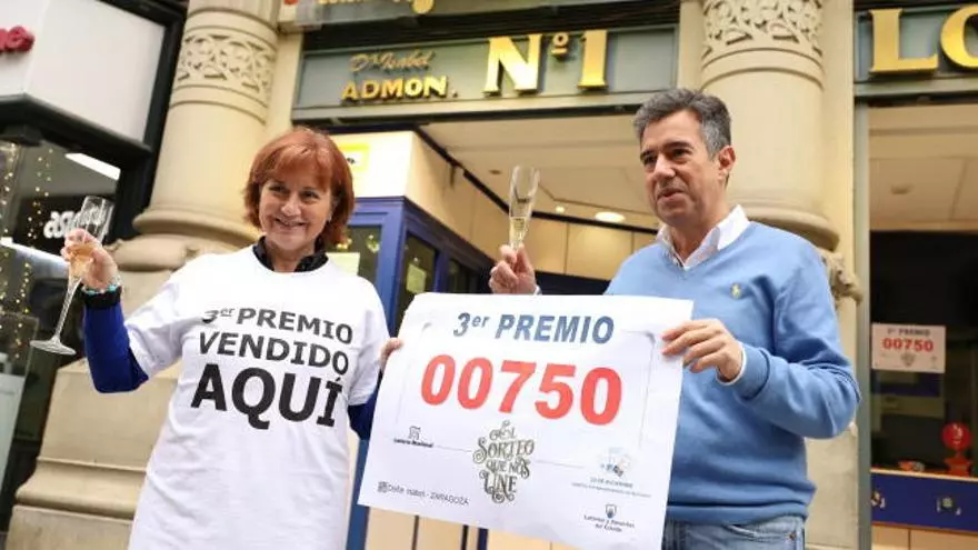 'Doña Isabel' reparte un millón del tercer premio en Zaragoza