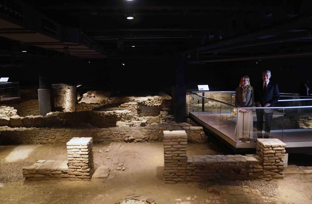 Inauguración del yacimiento romano en el subsuelo del Museo Carmen Thyssen