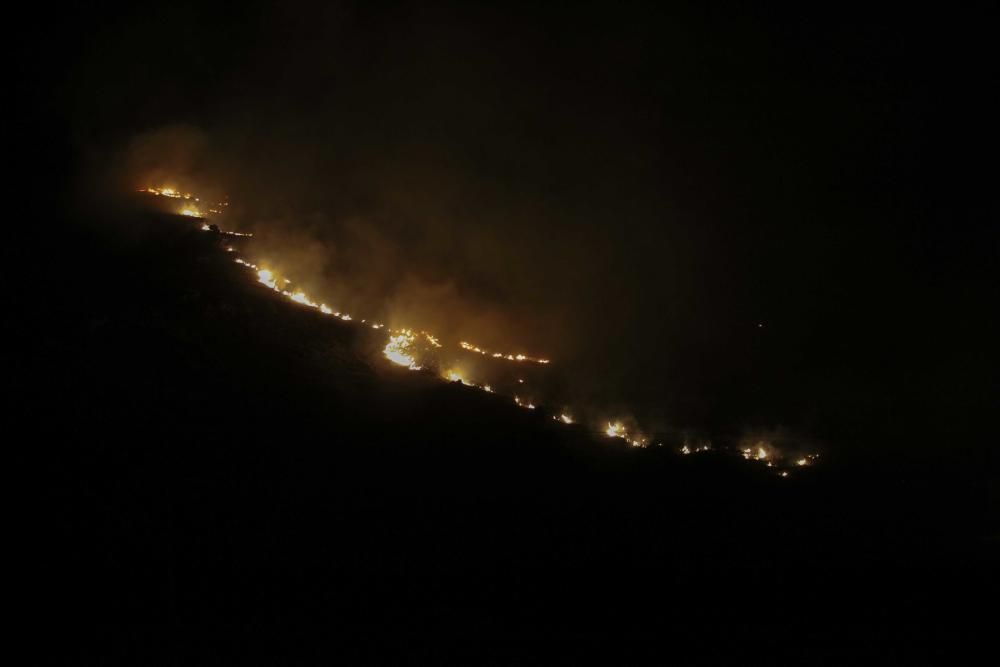 Un gran incendio forestal causa alarma en el Port de Pollença