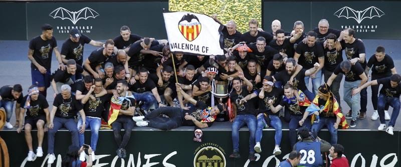 Celebración del Valencia CF campeón de Copa