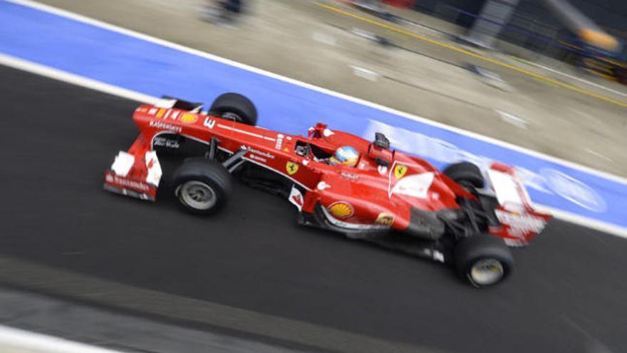 Fernando Alonso en la pista