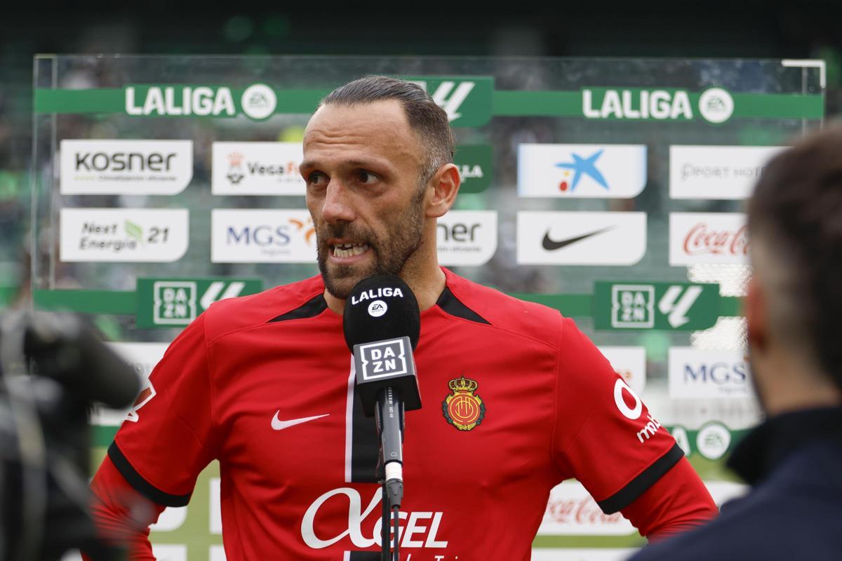 Muriqi, ante los micrófonos de DAZN tras el encuentro.