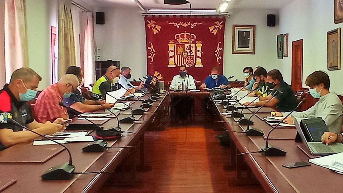 Meeting of the Local Board of Security of Tacoronte, last Monday.