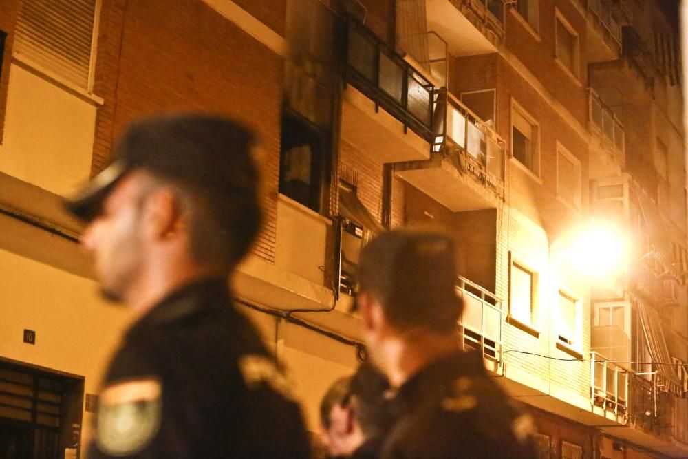 Una niña herida tras el incendio del barrio