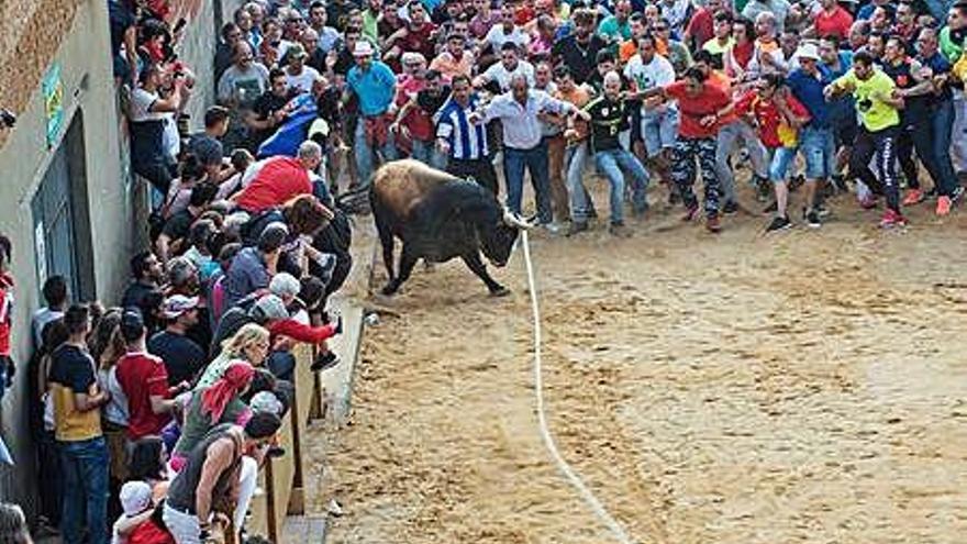 Frenado por la maroma en la salida.