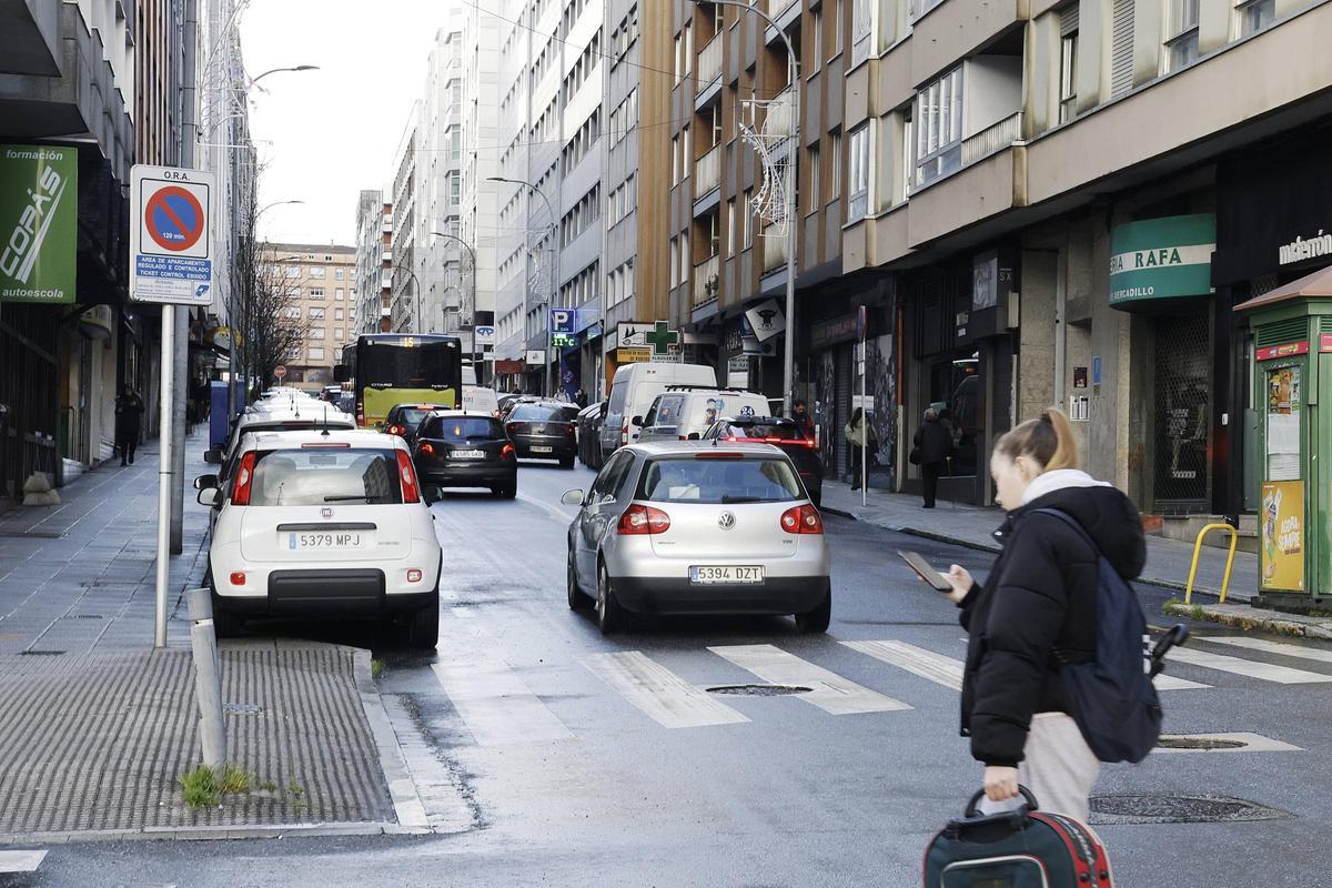 Panorámica do estado actual da Rúa Santiago de Chile