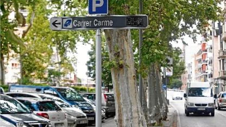 Els panells informatius del carrer del Carme ja estan instal·lats i en període de proves.