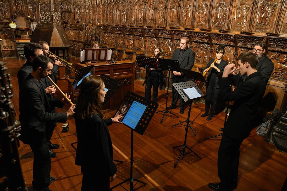 Ensemble Semura Sonora en el coro de la Catedral de Zamora meses atrás.