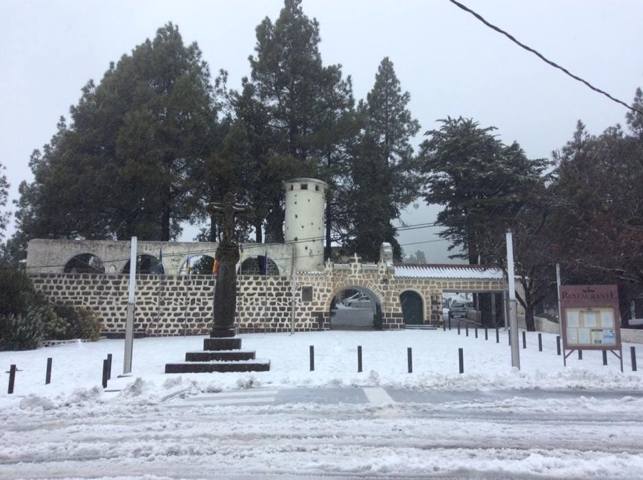 Así nevó en 2016 en la cumbre de Gran Canaria.