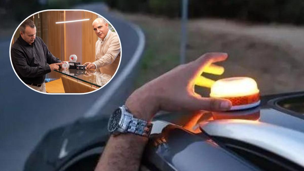 Jorge Torre y Jorge Juan Costas, creadores de la baliza V16