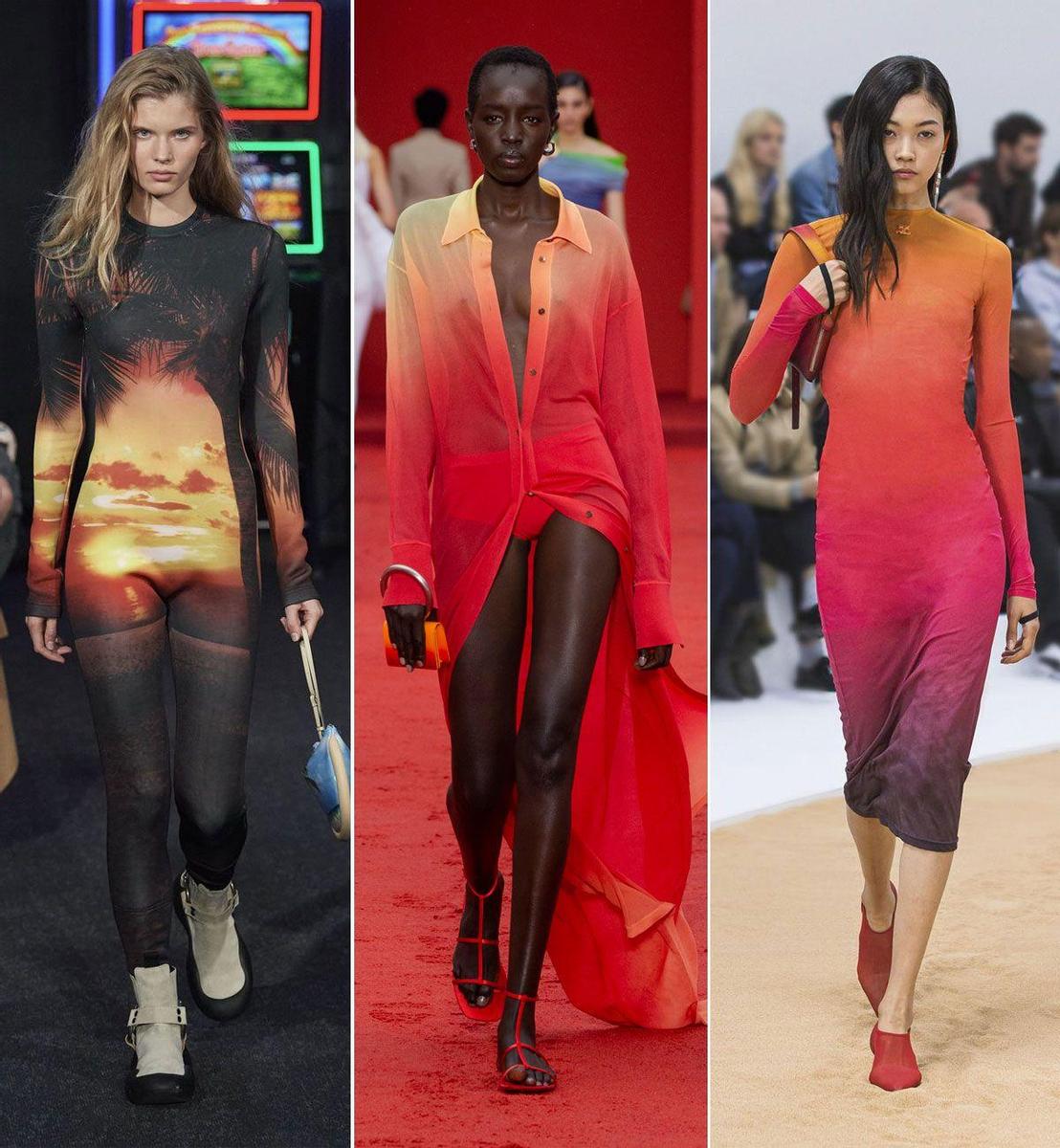 El estampado 'sunset' en las pasarelas de primavera-verano 2023: las propuestas de JW Anderson, Ferragamo y Courreges