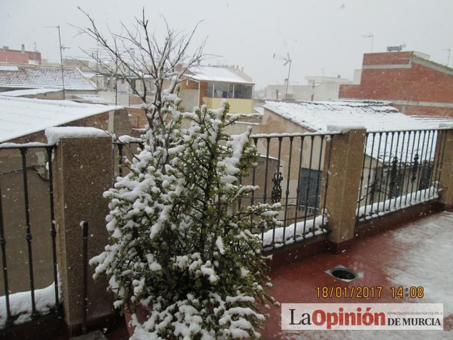 La nieve tiñe de blanco Murcia