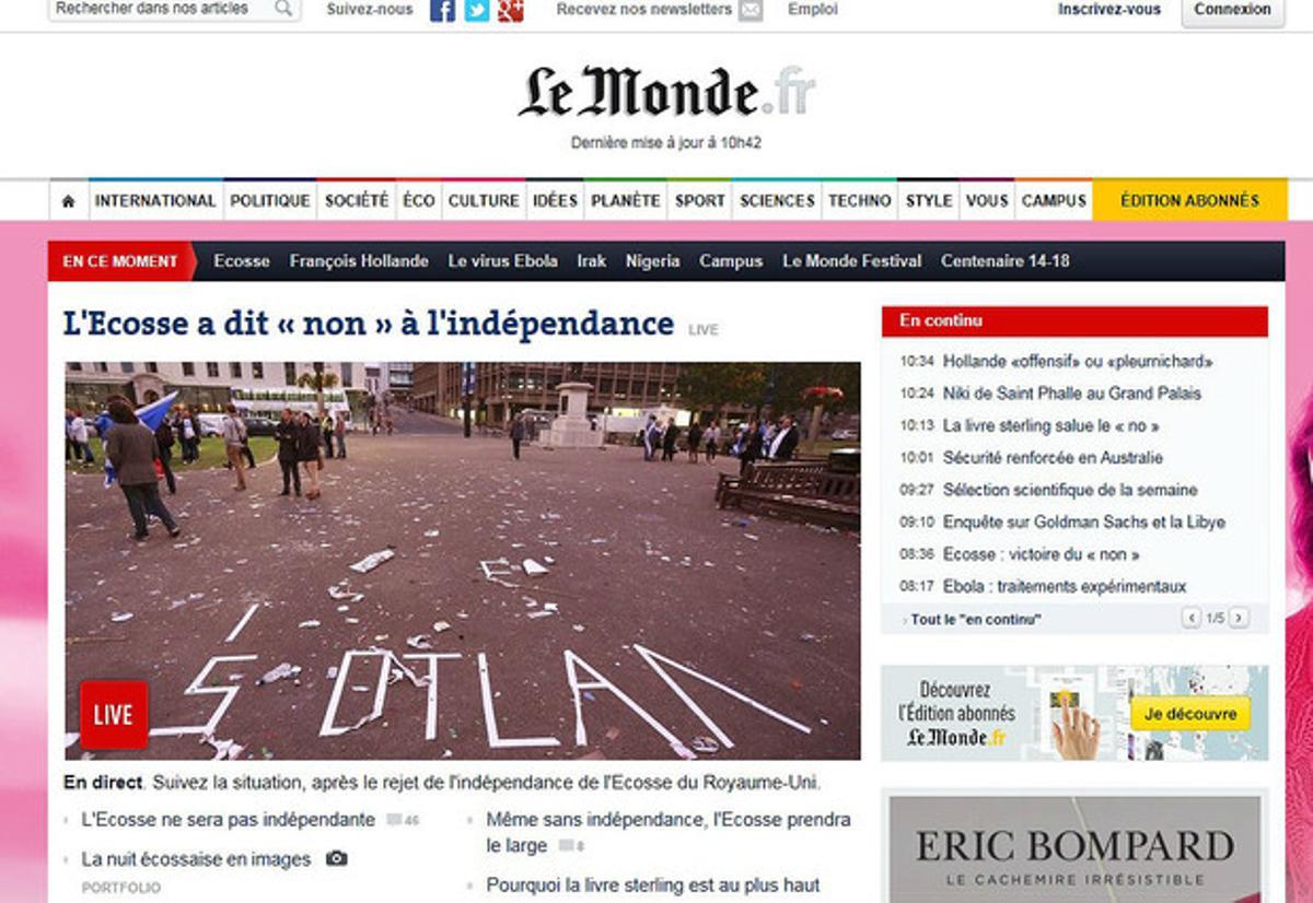 Captura de la web de ’Le Monde’.