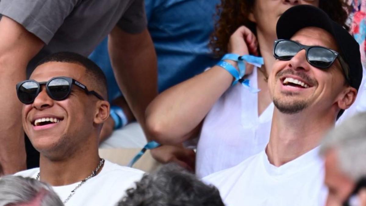 Mbappé y Ibrahimovic disfrutaron juntos de la final de Roland Garros