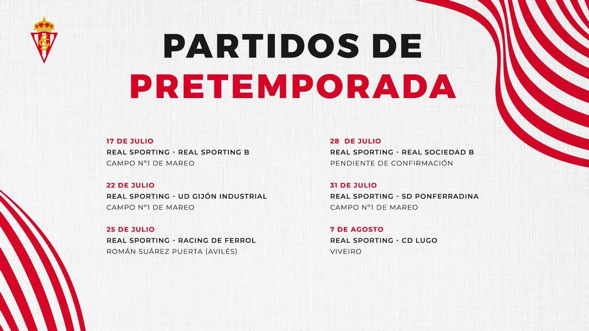 Calendario de amistosos del Sporting