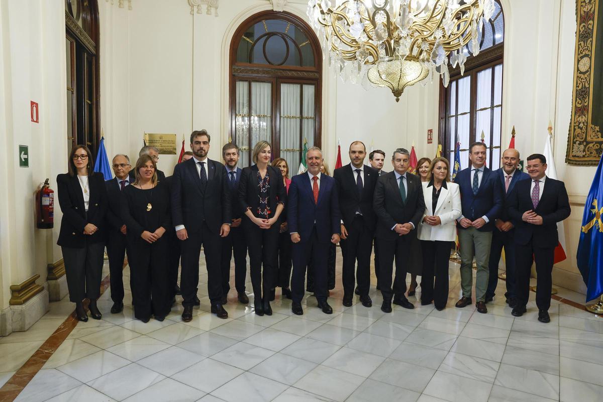 El comité preparatorio de la Conferencia de Presidentes autonómicos, este lunes en Madrid.