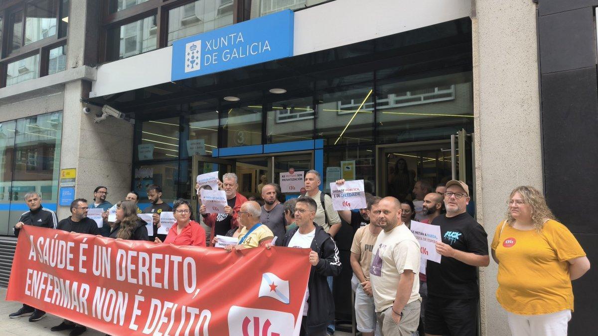 Miembros de la CIG en una concentración.