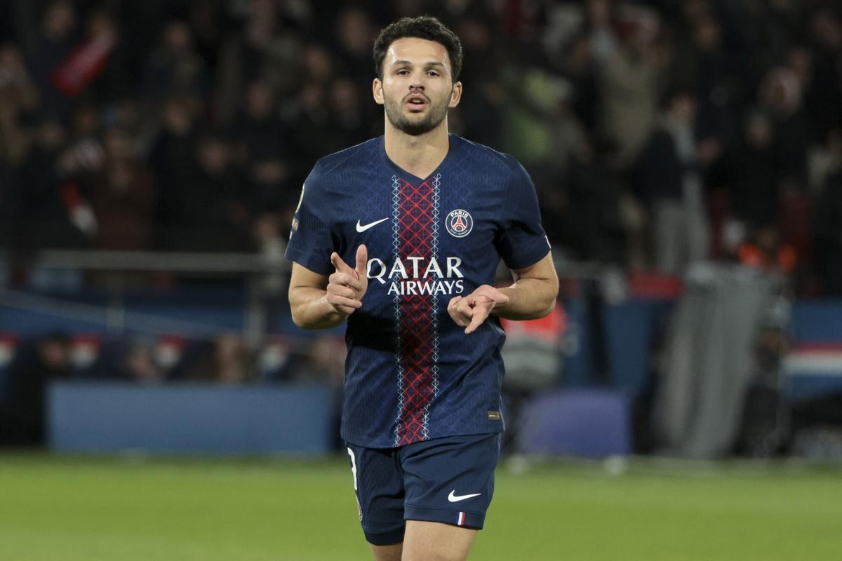 Goncalo Ramos del PSG, durante el encuentro ante el Lille