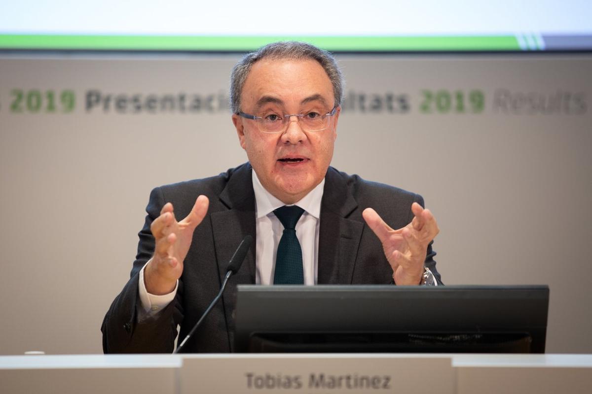 El CEO de Cellnex Telecom, TobÃ­as MartÃ­nez, comparece para presentar los resultados del aÃ±o 2019 de la empresa, en Av.Parc LogÃ­stic, Barcelona, a 26 de febrero de 2020.