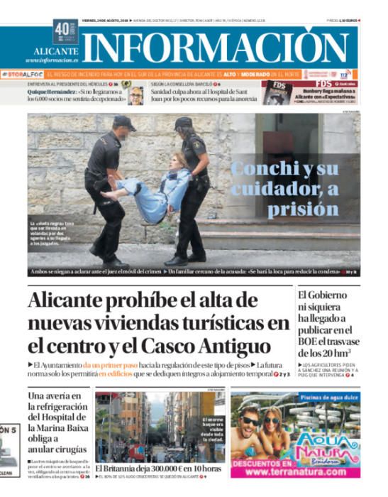 Estas han sido las portadas más destacadas de INFORMACIÓN en 2018