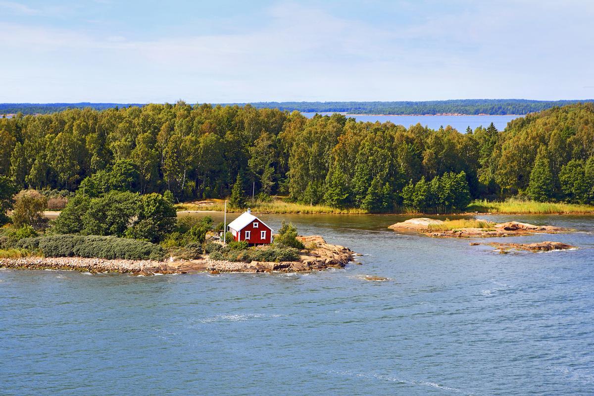 Vista sobre el archipiélago de las Islas Åland, entre Suecia y Finlandia