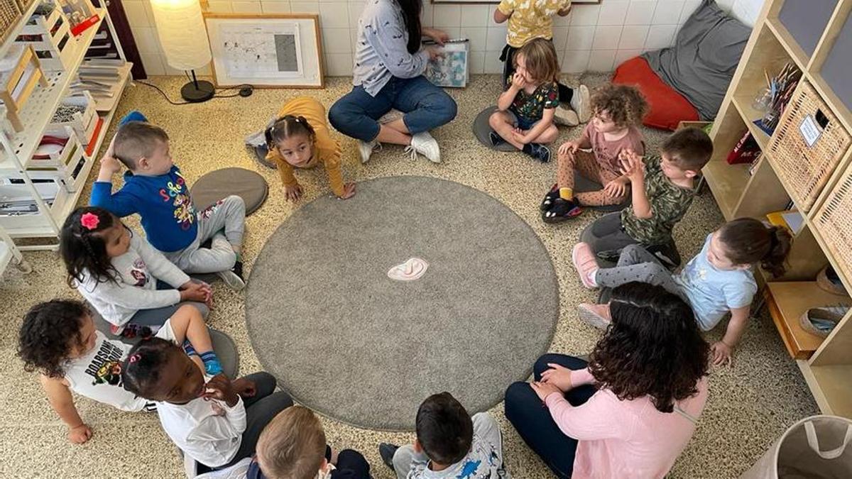 Una clase en el colegio Verge de Lluc de Palma