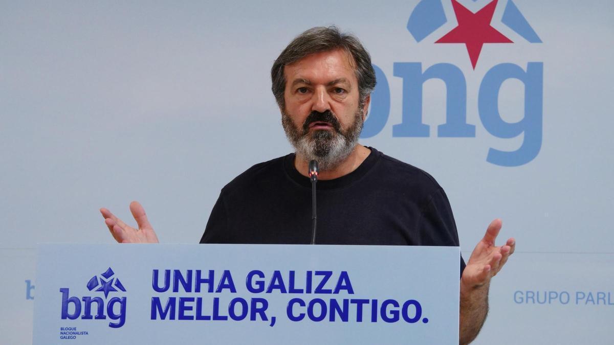 Luís Bará, este lunes en el Parlamento.