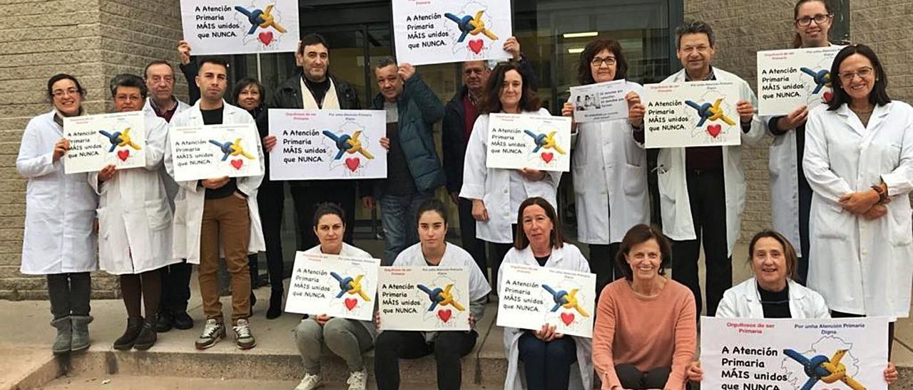 Protesta de médicos de familia por la falta de recursos en Atención Primaria.