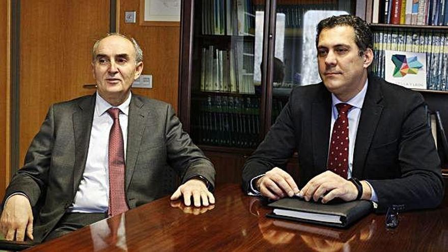 Tomás Quintana, con Alberto Castro durante su visita institucional a Zamora.