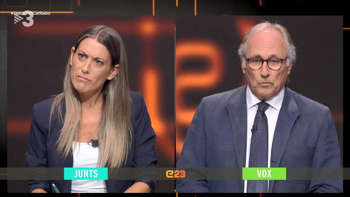 TV3 Debat a 8 Miriam Nogueras i Juanjo Aizcorbe 1
