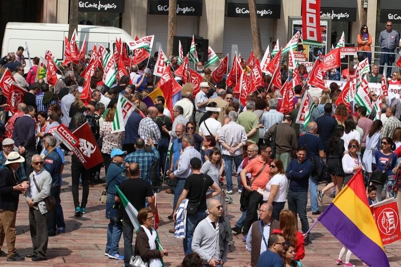 Manifestación del Primero de Mayo en Málaga