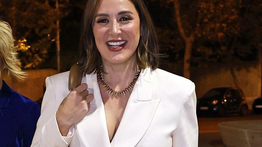 Tamara Falcó asiste a la fiesta de Navidad que celebra Atresmedia este jueves en Madrid
