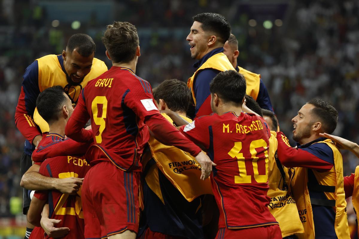 Fase de grupos del Mundial de Fútbol Qatar 2022 entre España y Alemania en el estadio Al Bait en Al Khor (Catar)