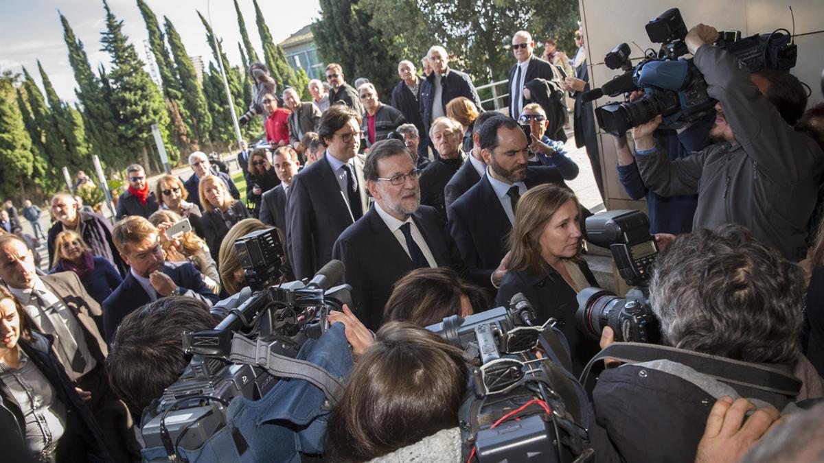 Rajoy, a su llegada al tanatorio de València donde se vela en cuerpo de Rita Barberá.