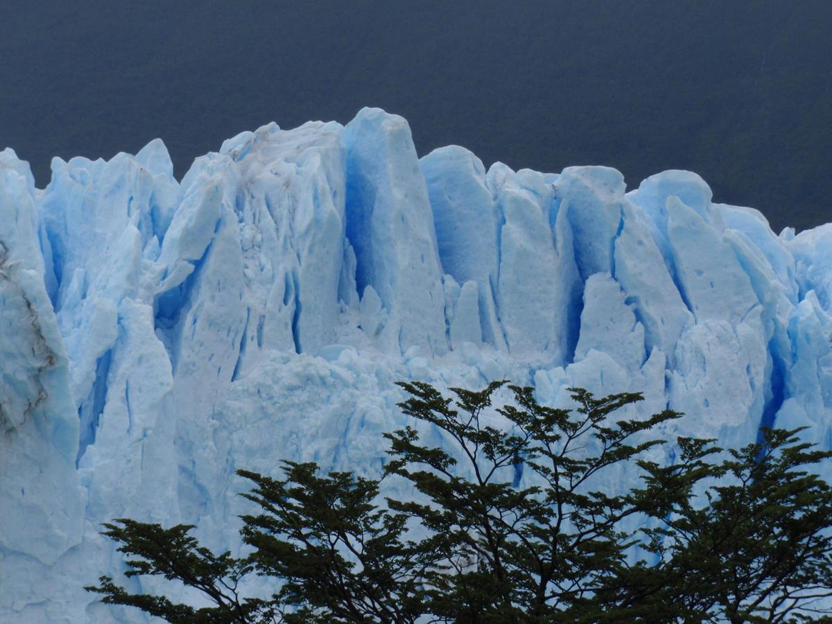 El frente de hielo de un glaciar en el sur de la Patagonia argentina.