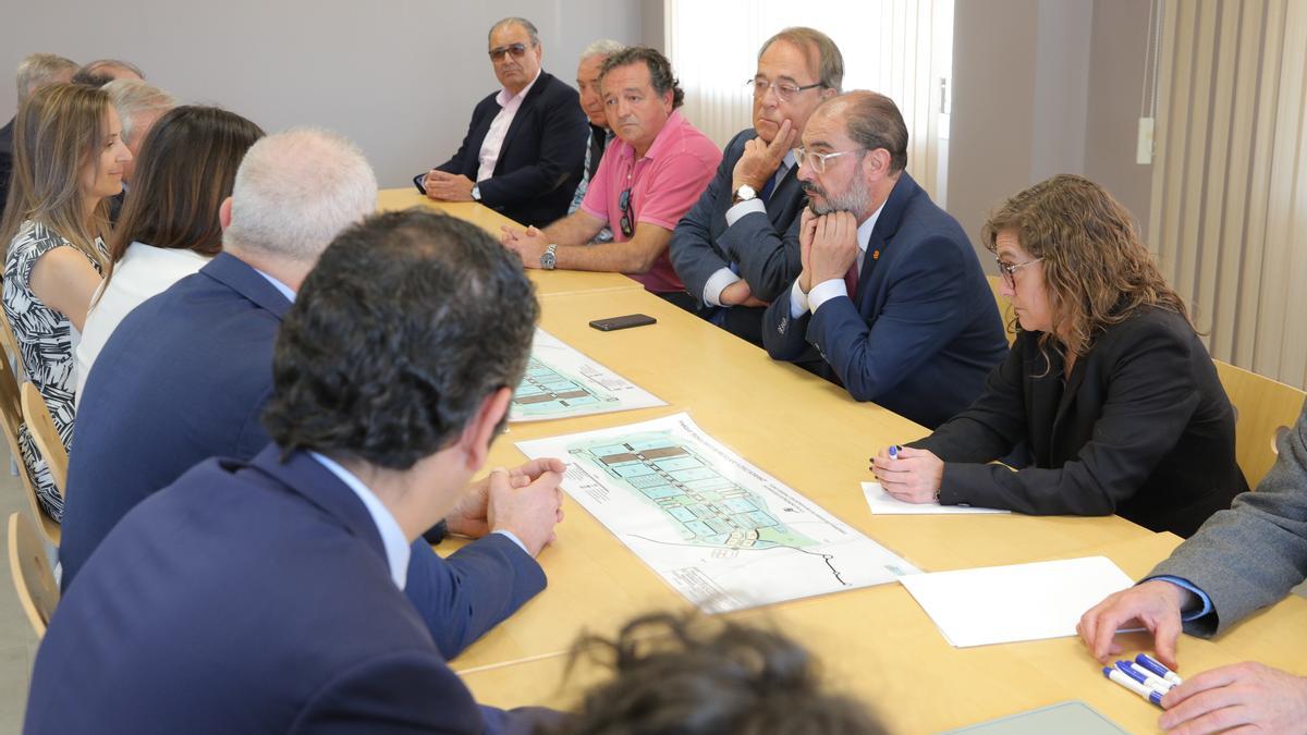 Lambán y Pérez Anadón, este jueves en la reunión con la entidad urbanística de conservación del PTR.