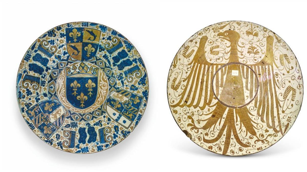 Anverso y reverso del plato que Christie's ha subastado en Nueva York
