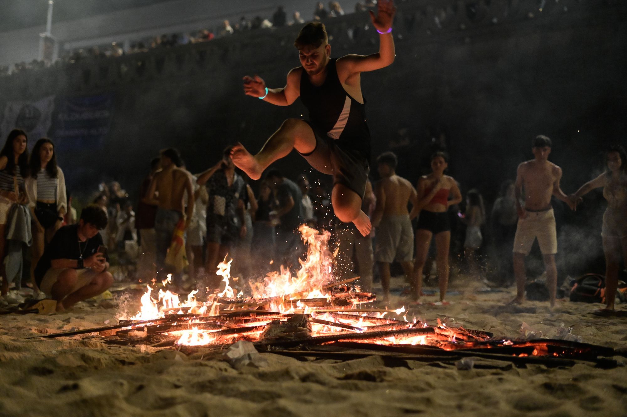 Noche mágica en un caluroso San Xoán en Galicia