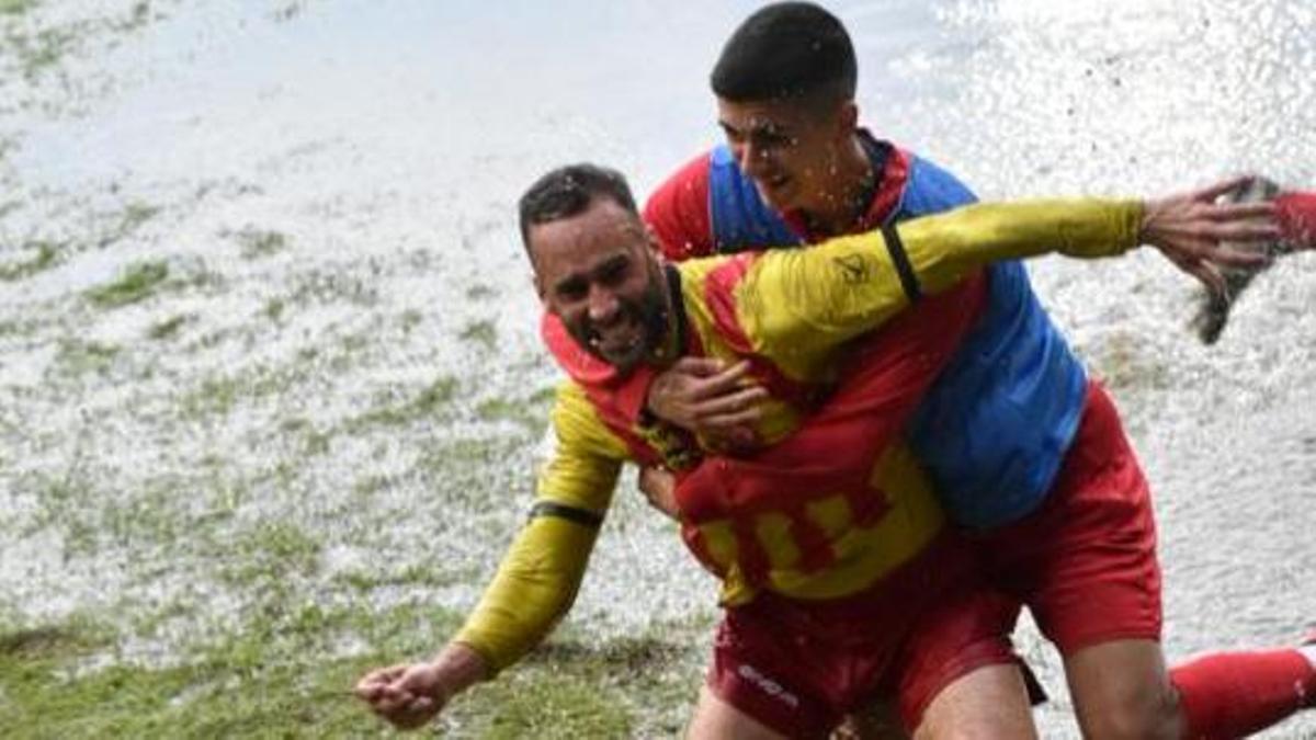 Arranz, celebrant el gol a Salamanca