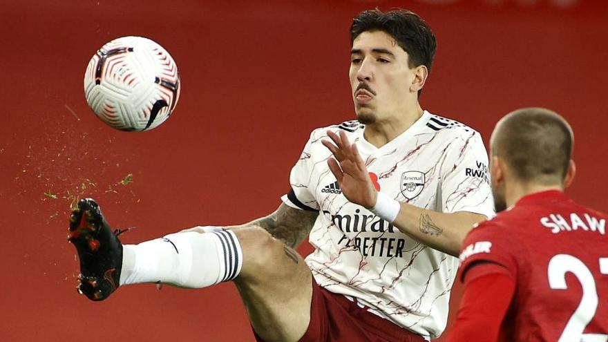 Héctor Bellerín, con el Arsenal.