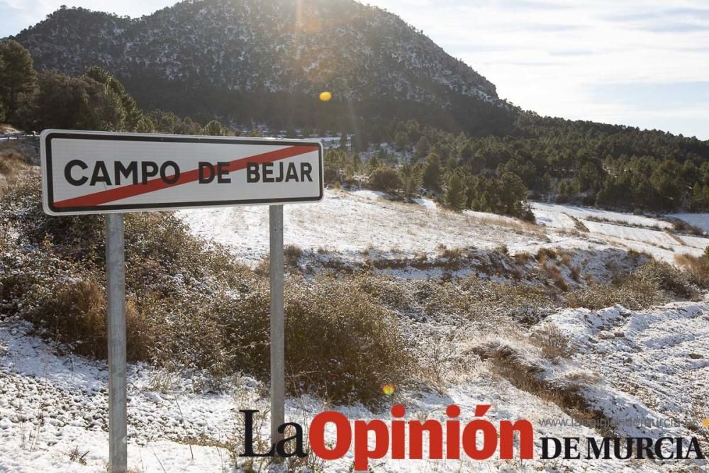 La nieve se deja ver tímidamente en la pedanía mor