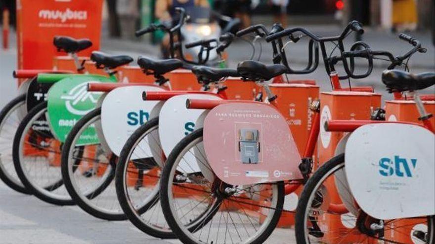 Una de las bancadas que gestiona MuyBici en el municipio