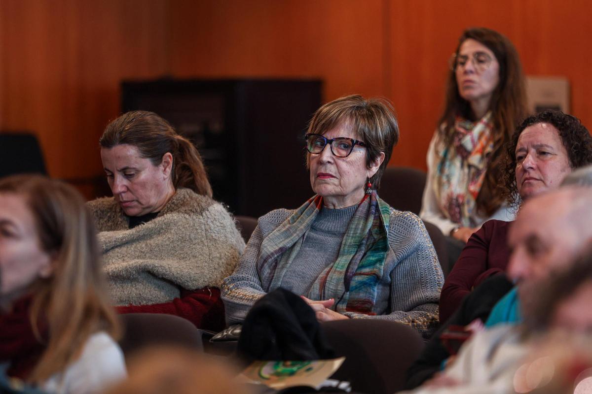 Maribel Martínez, presidenta de Apaac, asiste a la presentación del informe Foessa