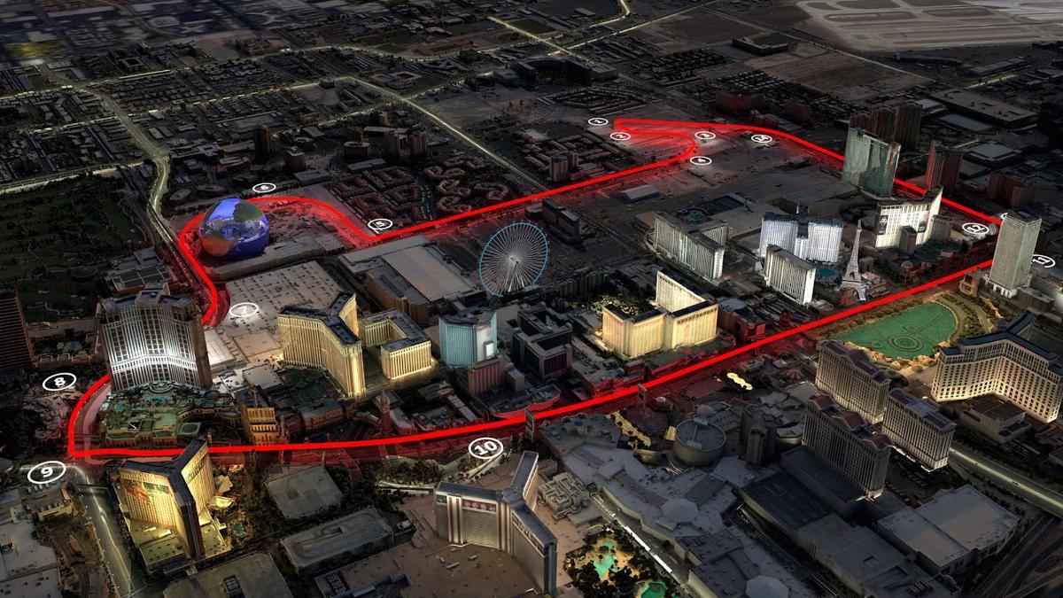 Así es la configuración del circuito urbano de Las Vegas