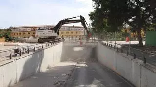 Comienza la demolición del paso inferior de Menchirón en Lorca