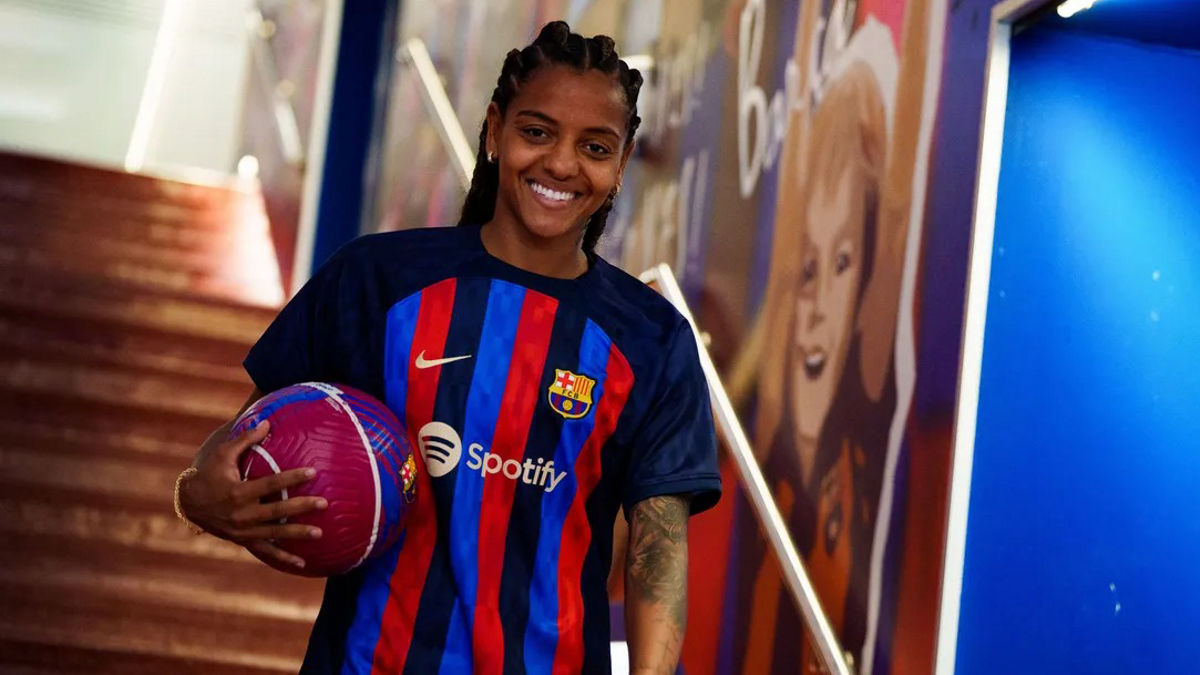 Geyse Ferreira presentada en el Camp Nou