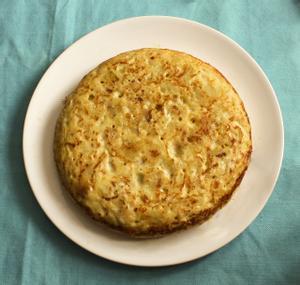 Una tortilla de patatas, el plato por excelencia de España.